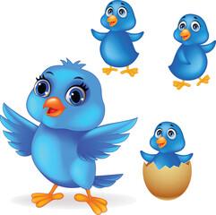 blue bird cartoon 