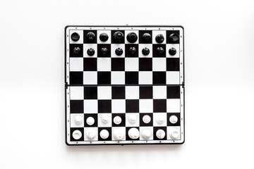 Chess board and chess pieces as business competition concept