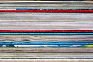 Folded stack of books background