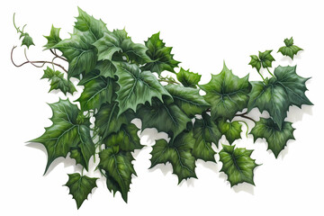  Pflanzen Ranken, Blätter vor weißem Hintergrund,, perfekt zum isolieren/freistellen. vorlage 4