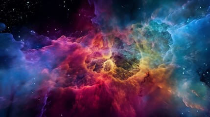 Fototapeta na wymiar Colorful_nebula