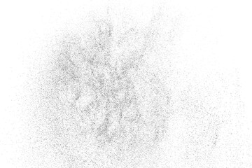 Distressed black texture. Dark grainy texture on white background. Dust overlay textured. Grain noise particles. Rusted white effect. Grunge design elements. Vector illustration, EPS 10.