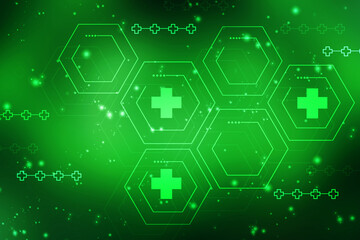 2D illustration medical structure background