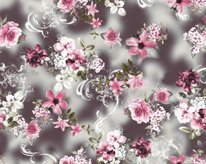 Lovely seamless floral pattern delicate roses. Beautiful print for your design and textile decoration.