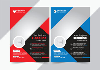 vector vertical business flyer template