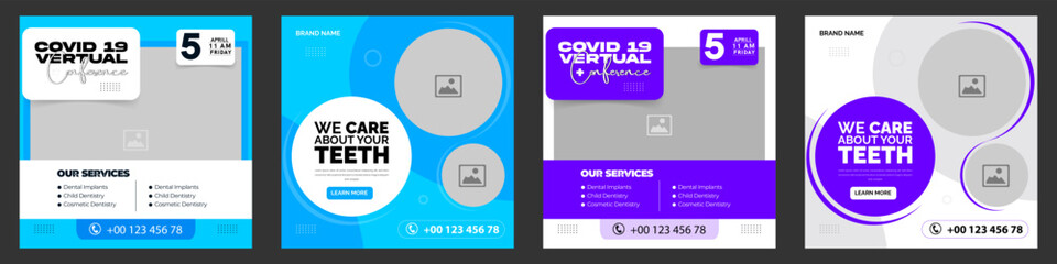 Obraz premium Healthcare Social media post or square web banner for hospital and clinic promotion