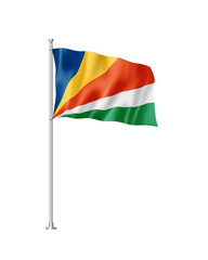 Seychelles flag isolated on white