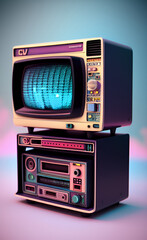 abstraction of old TV technology, generated by AI