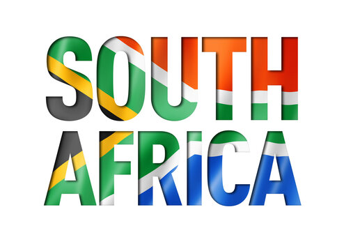 south africa flag text font
