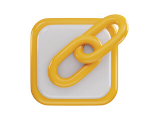 Obraz premium link chain icon 3d rendering vector illustration