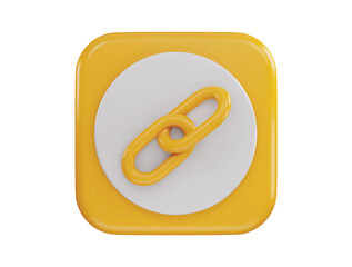 link chain icon 3d rendering vector illustration