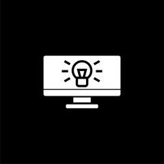  Computer icon Internet data storage sign. File hosting technology symbol isolated on black background