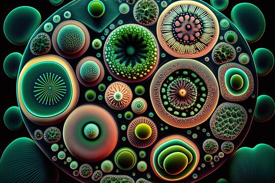 microscopic diatoms sea flowers Haeckel inspiration