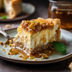 apple pie on a plate