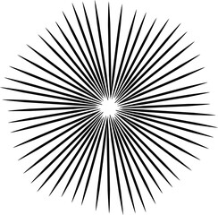 Obraz premium Single sunburst artwork on white background.