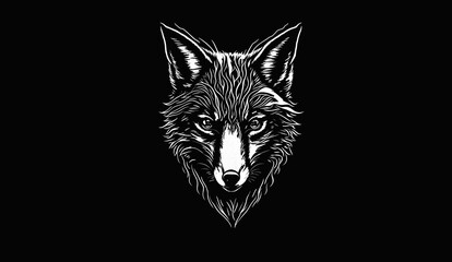 wolf head silhouette illustration free vector
