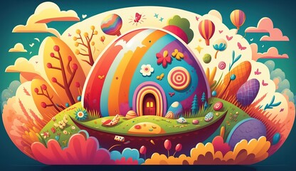 Illustration of the Easter theme. Created using generative AI tools