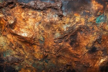 Obraz na płótnie Canvas Rustic Metal Texture: Grunge Copper and Bronze 15