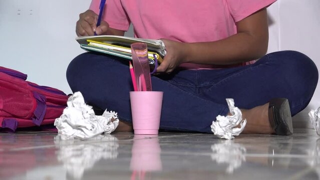 student sitting and studying