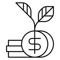 investment outline icon