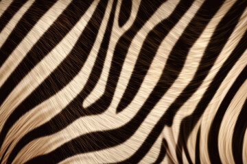 Fototapeta na wymiar Close up of zebra skin texture background. Generative AI