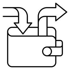 wallet outline icon