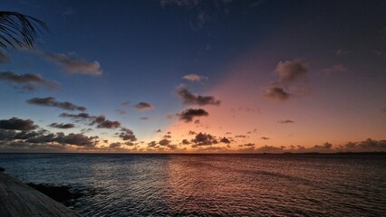 Fototapeta na wymiar Ocean water after the sunset
