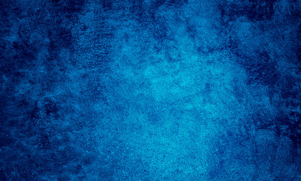 Abstract blue Grunge background with soft sport light. © zxappii