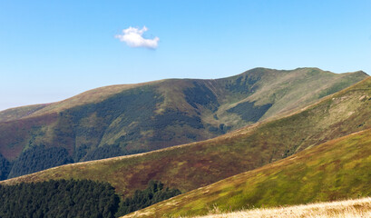 Naklejka premium mountain landscape of ukrainian carpathians..