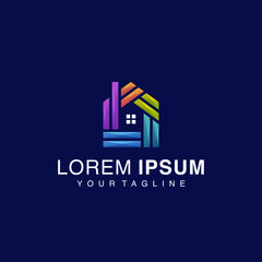 Fototapeta premium Colorful real estate modern logo 