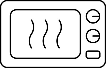 Microwave oven icon. Simple line Microwave Oven icon for templates, web design and infographics