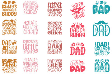 Boho Retro Style Dad Quotes T-shirt And SVG Design Bundle. Dad SVG Quotes T shirt Design Bundle, Vector EPS Editable Files, Can You Download This File.