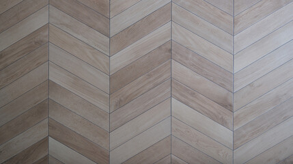 Wooden floor with parquet in shape of tree closeup background