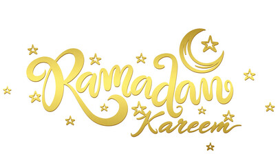 Ramadan kareem text calligraphy