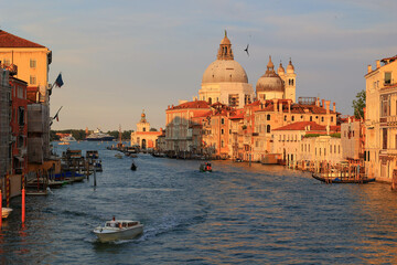 Fototapeta premium Sonnenuntergang am Canale Grande in Venedig