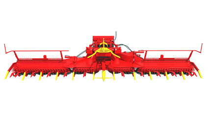 Harvester Threshing Header 3D rendering on white background