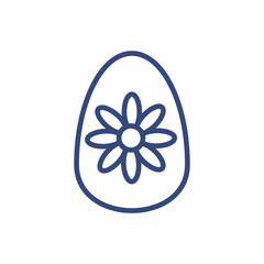 daisy icon. Thin line daisy icon from happy easter collection. Outline vector isolated on white background. Editable daisy symbol can be used web and mobile