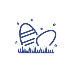 happy easter icon. Thin line happy easter icon from happy easter collection. Outline vector isolated on white background. Editable happy easter symbol can be used web and mobile