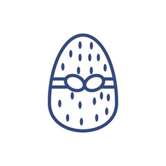 easter egg icon. Thin line easter egg icon from happy easter collection. Outline vector isolated on white background. Editable easter egg symbol can be used web and mobile