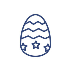 easter egg icon. Thin line easter egg icon from happy easter collection. Outline vector isolated on white background. Editable easter egg symbol can be used web and mobile
