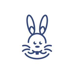 easter bunny icon. Thin line easter bunny icon from happy easter collection. Outline vector isolated on white background. Editable easter bunny symbol can be used web and mobile
