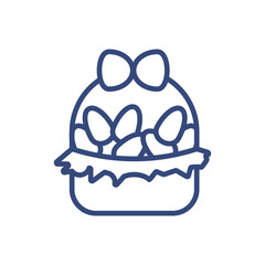 easter egg icon. Thin line easter egg icon from happy easter collection. Outline vector isolated on white background. Editable easter egg symbol can be used web and mobile