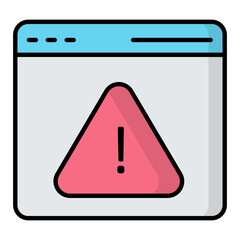 Warning Message Line Color Icon