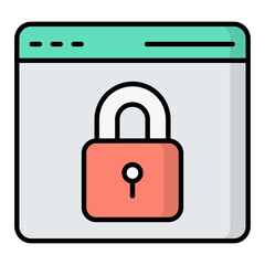 Web Security Line Color Icon