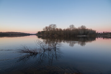 sunrise over the lake