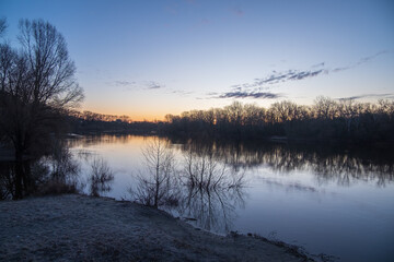 sunrise over the river