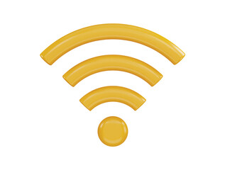 wifi icon 3d rendering vector illustration