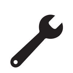 Icono de llave. Vector. Concepto: reparación y servicio