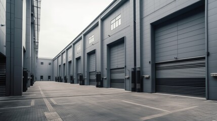 Large industrial warehouse. Generative AI
