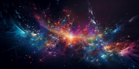 Bright Solar Flare Design Background - Generative Ai